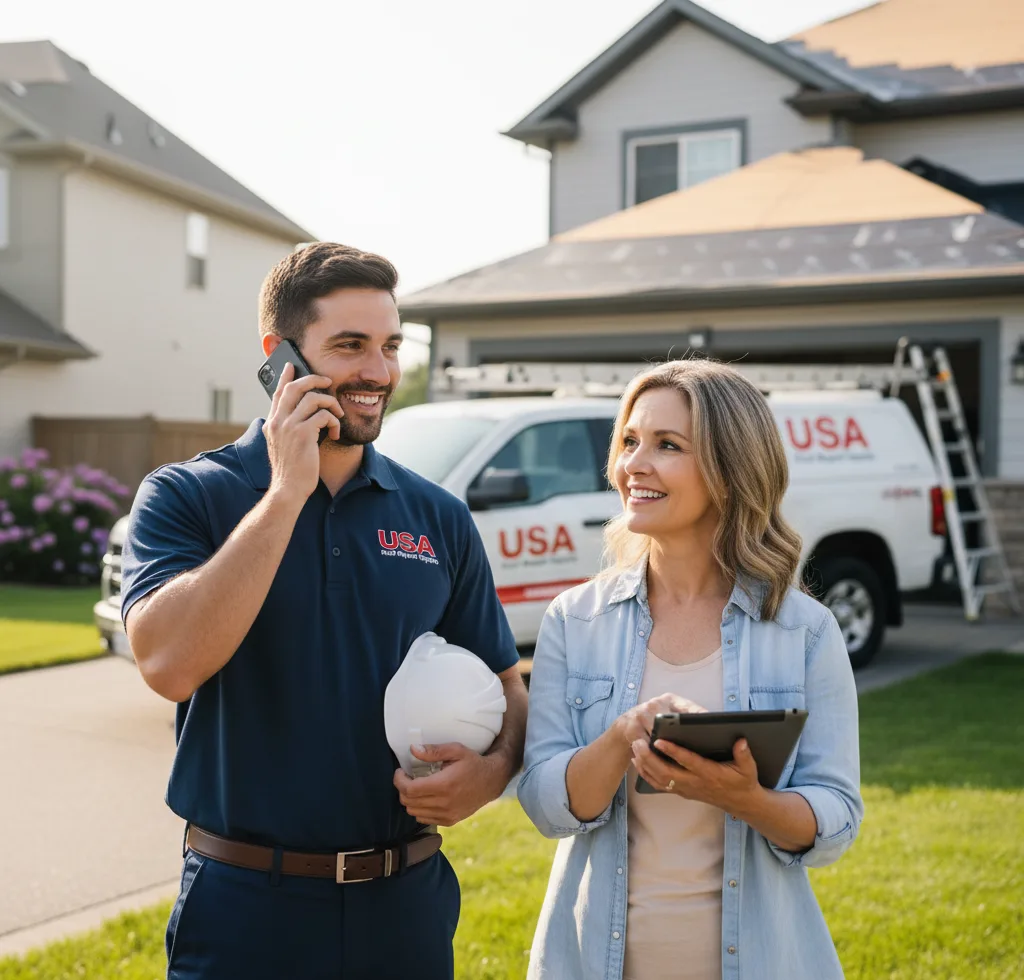 USA Roof Repair Experts customer support in Van